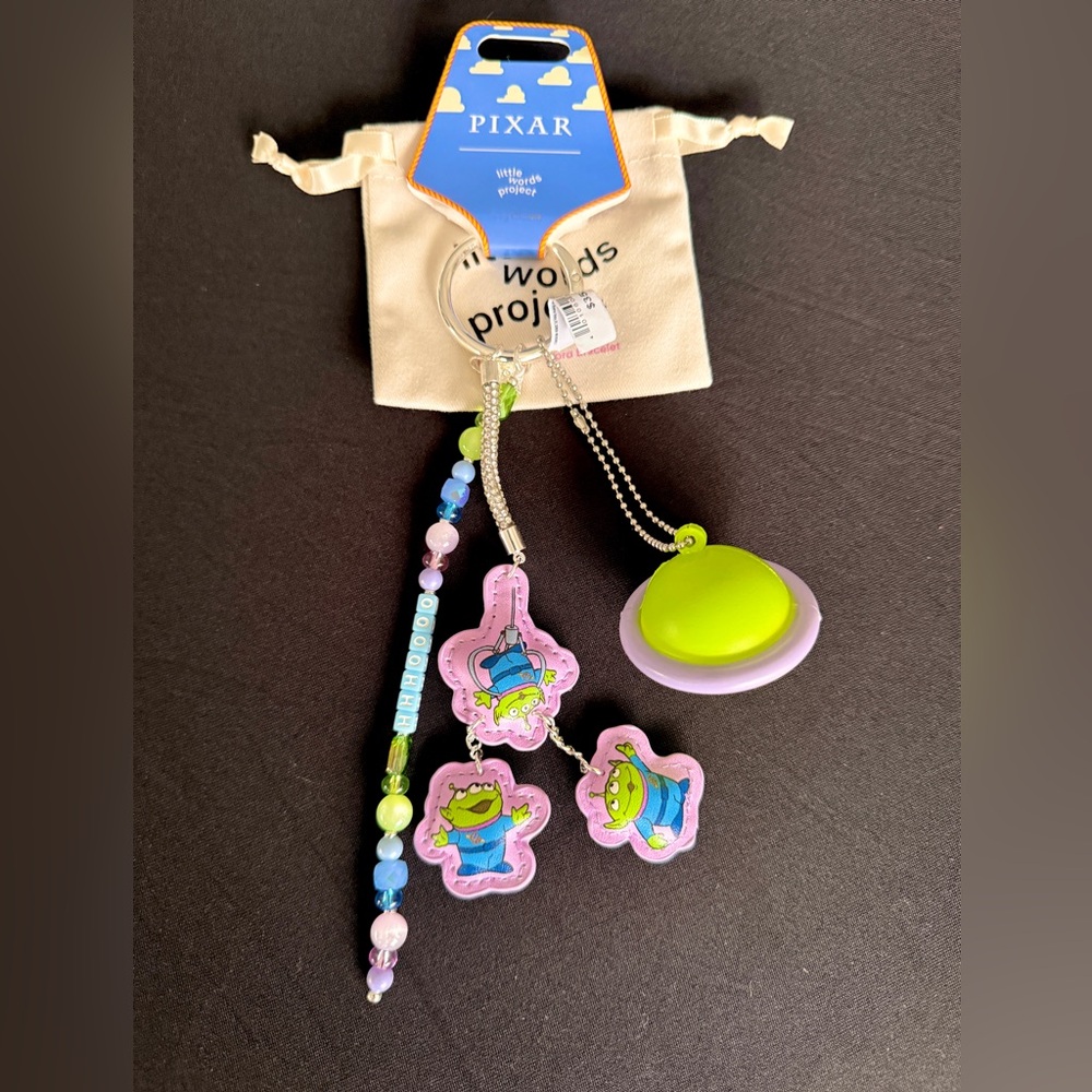 Disney Pixar Toy Story Bag Charm Keychain Green Aliens NWT